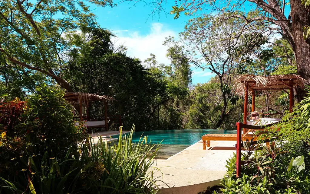 The pool and grounds at Naya Nosara